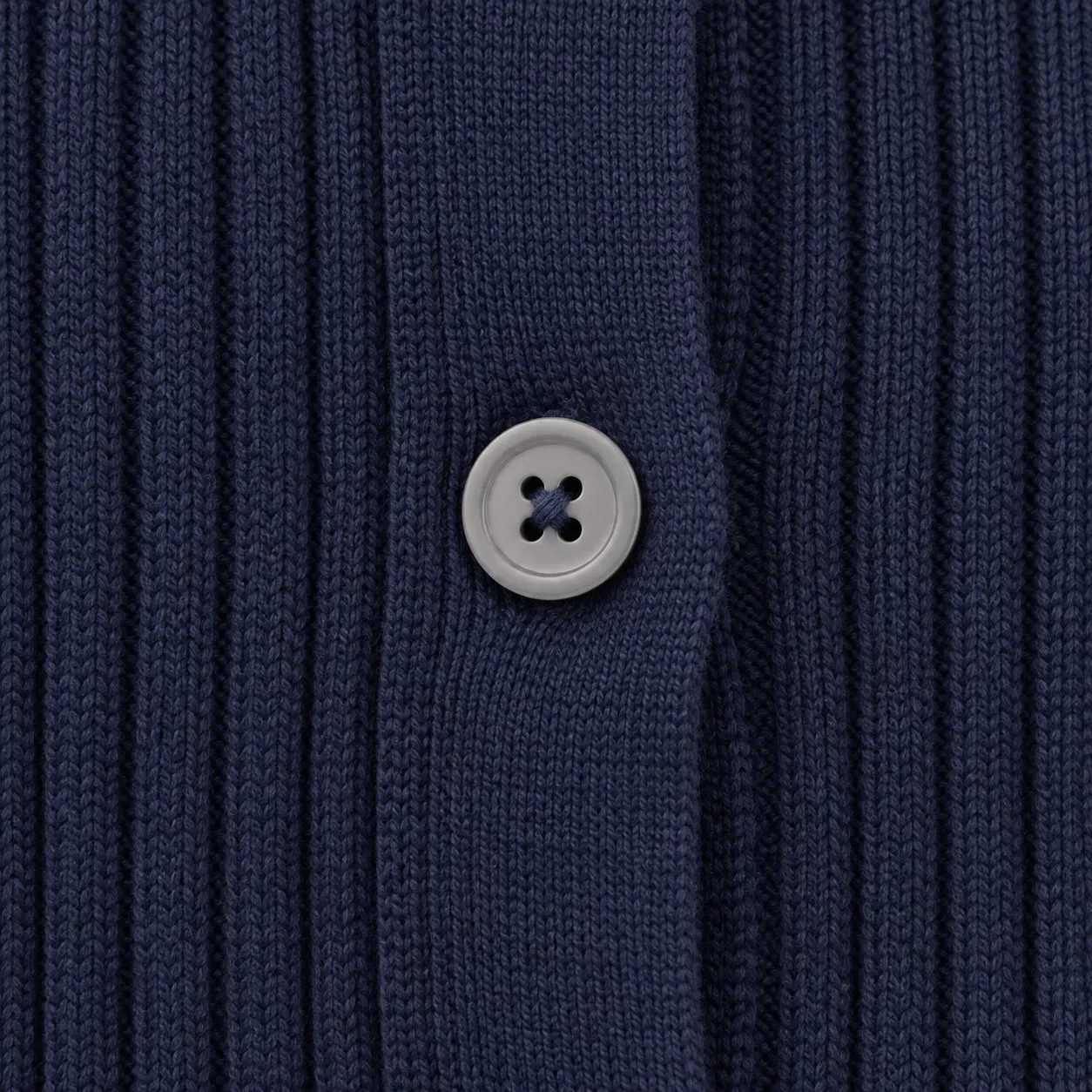 Constance Peplum Cardigan - Constance Peplum Cardigan - Navy rib knit and placket detail; styling accessories not included