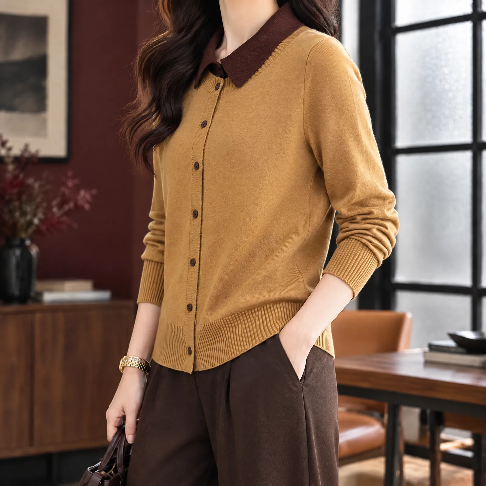 Cotswold Polo Cardigan: styling view