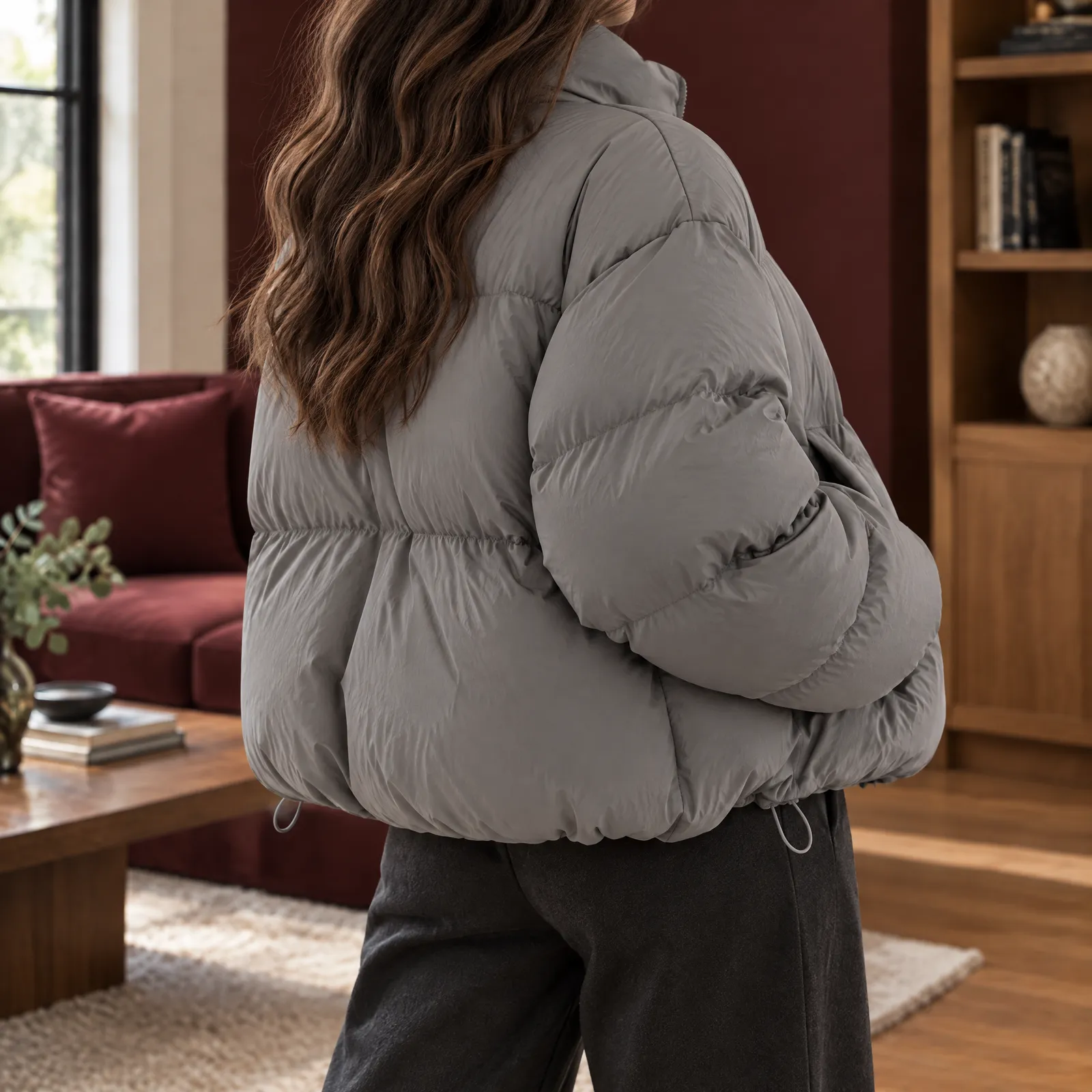 Amberley Short Puffer: styling view