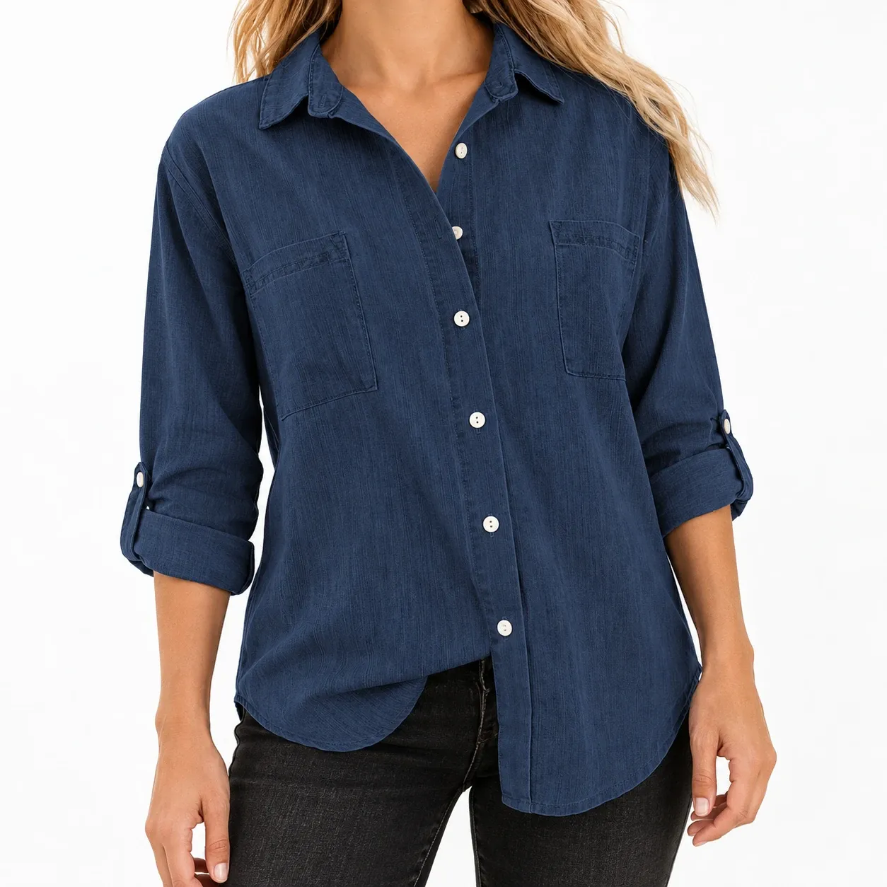 Sabine Pocket Shirt in Blue: lead photograph