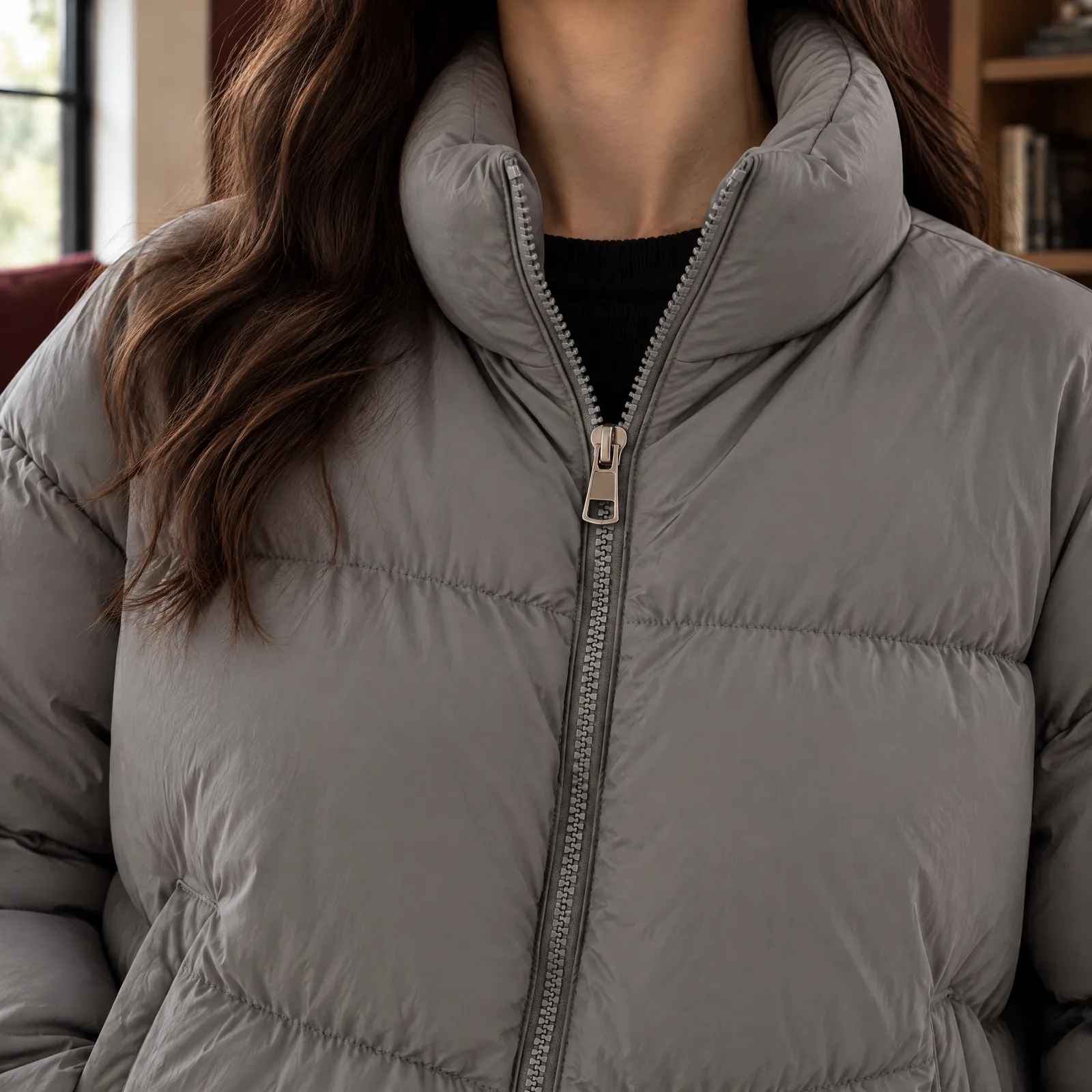 Amberley Short Puffer: detail view