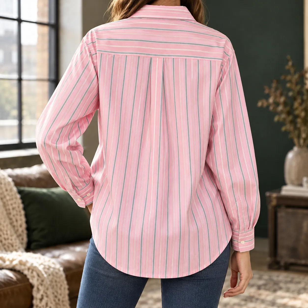 Colette Stripe Shirt — alternate; styling props not included