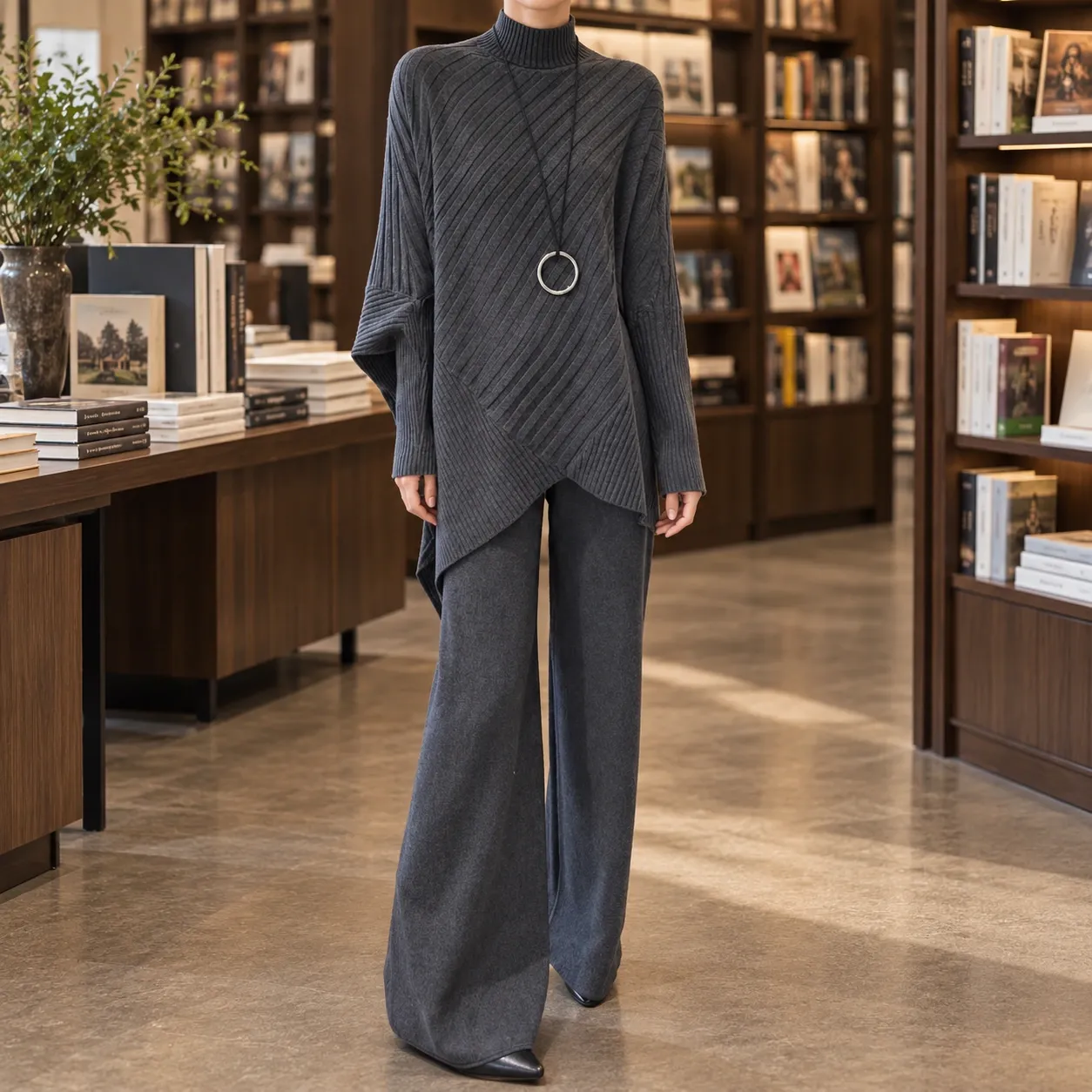 Florence Wrap Knit Set - Full product; styling accessories not included