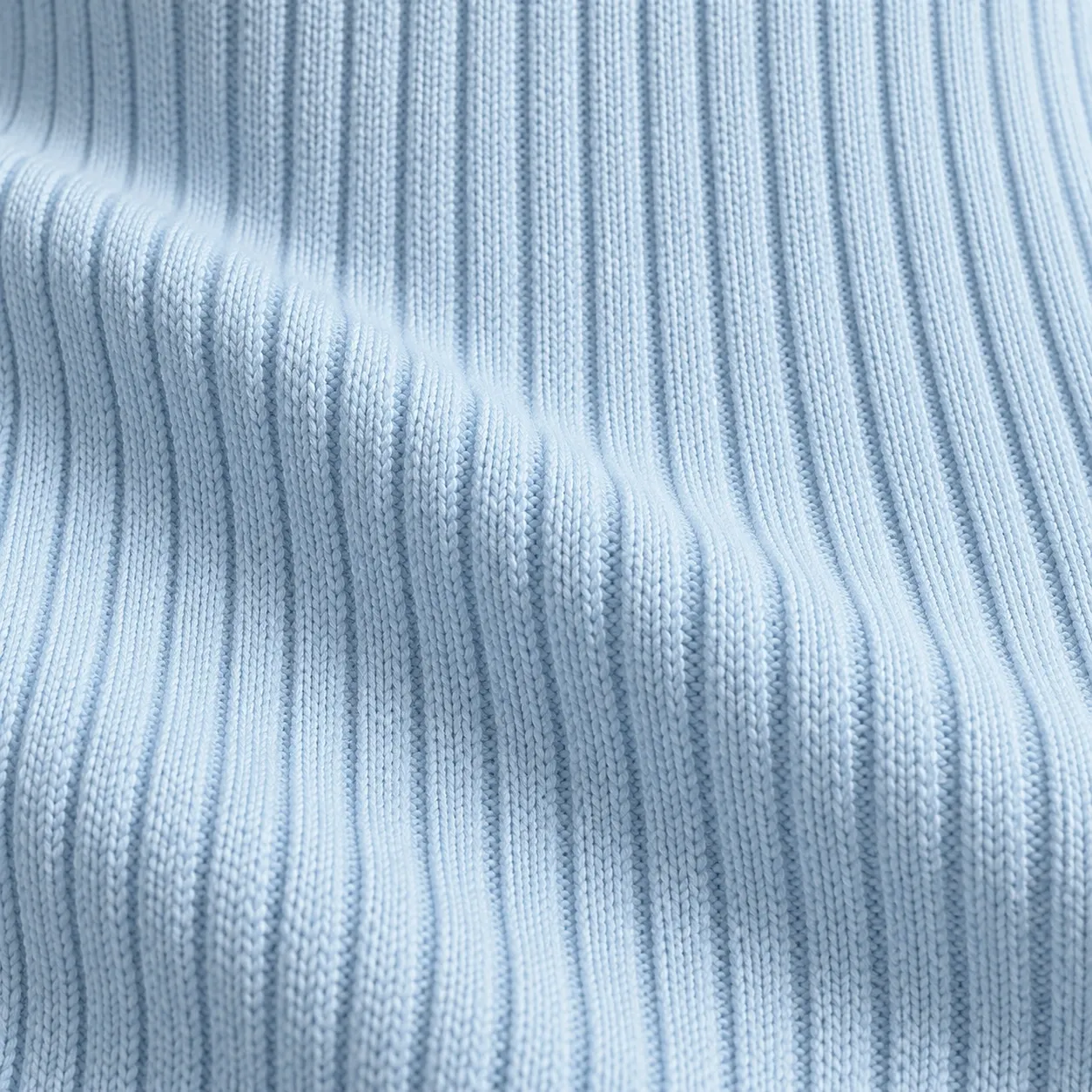 Margot Ribbed Polo Dress - Light Blue rib-knit detail; styling accessories not included