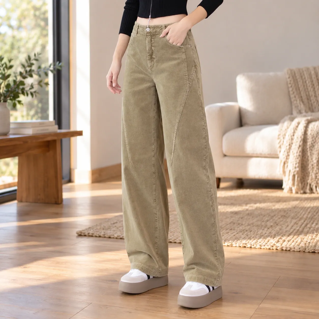Elodie Corduroy Trousers - In use; styling accessories not included